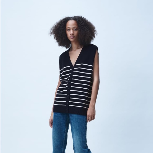 Zara striped knit vest - Picture 2 of 12
